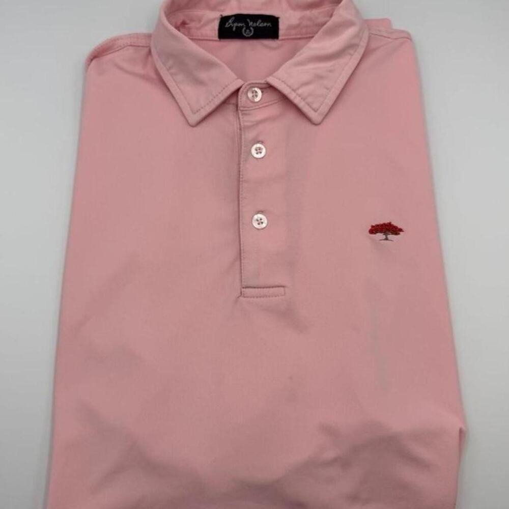 Byron Nelson Pink Golf Polo size medium. Embroidered tree logo on chest